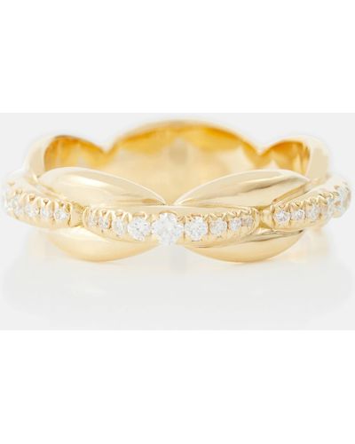 Melissa Kaye Ada 18kt Gold Ring With Diamonds - Metallic