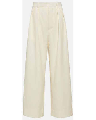 Wardrobe NYC Low-rise Wide-leg Wool Pants - White