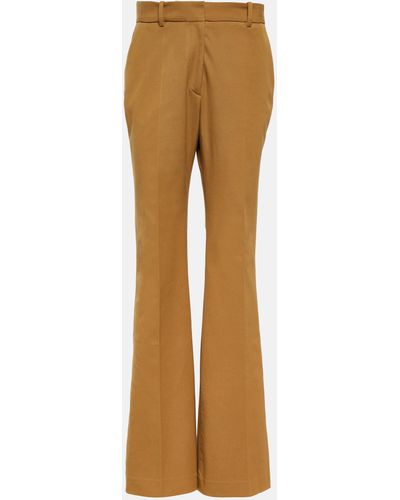 JOSEPH Tafira Gabardine Flared Pants - Brown