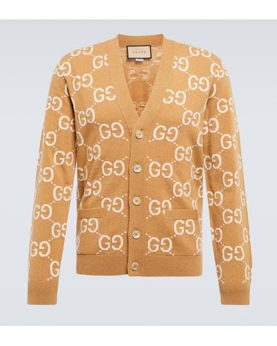 Gucci GG Jacquard Wool Cardigan - Multicolour
