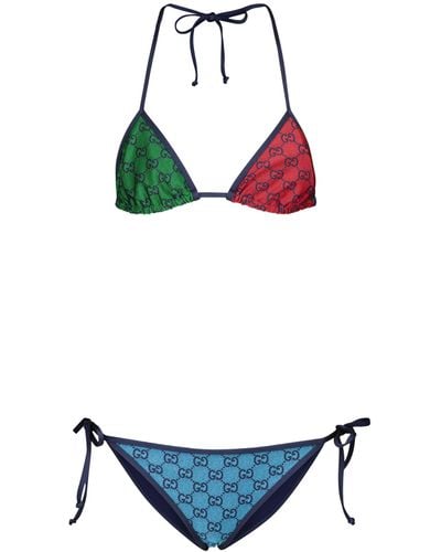 Gucci GG Multicolour Triangle Bikini