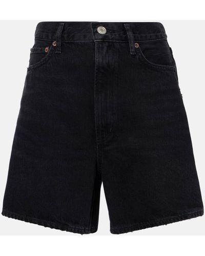 Agolde Stella High-rise Denim Shorts - Black