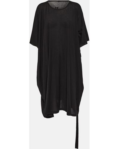 Rick Owens Drkshdw Cotton Jersey Midi Dress - Black
