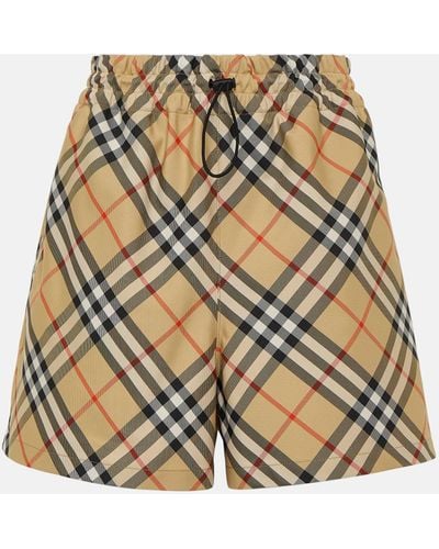 Burberry Check Bermuda Shorts - Natural