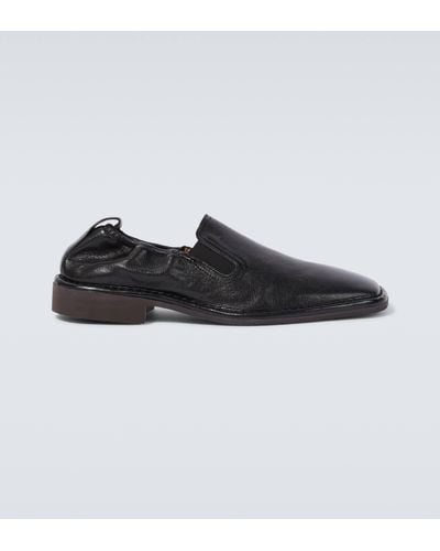 Lemaire Soft Leather Loafers - Black