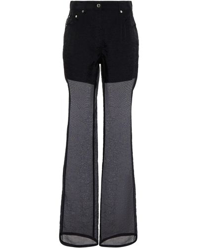 Helmut Lang High-Rise-Schlaghose - Schwarz
