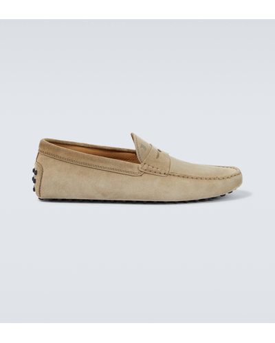 Tod's Gommino Suede Driving Shoes - White