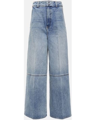Khaite Isla High-rise Wide-leg Jeans - Blue