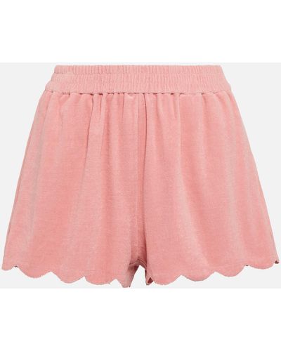 Marysia Swim Terry High-rise Shorts - Pink