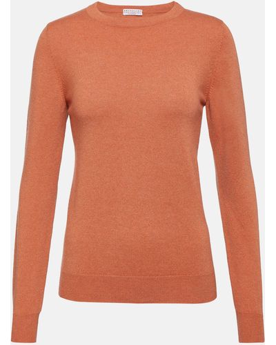 Brunello Cucinelli Cashmere Sweater - Orange