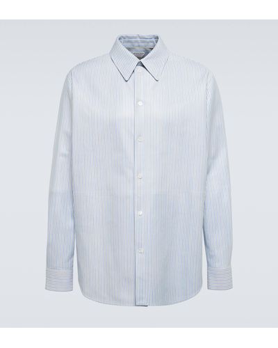 Bottega Veneta Striped Leather Shirt - White