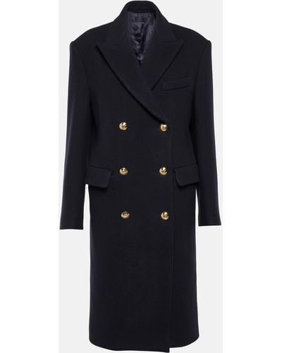 Nili Lotan Gaultier Double-breasted Wool Coat - Blue