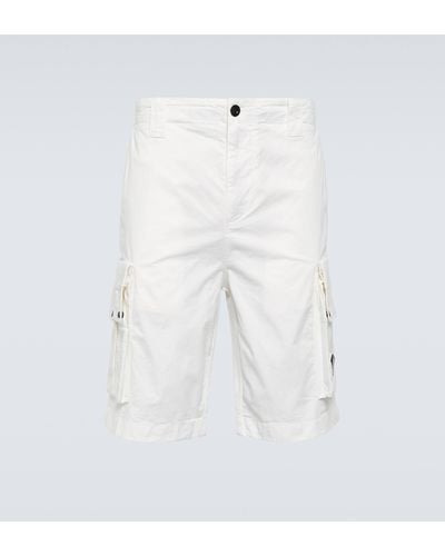 C.P. Company Cotton-blend Twill Cargo Shorts - White