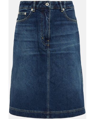 KENZO Denim Midi Skirt - Blue