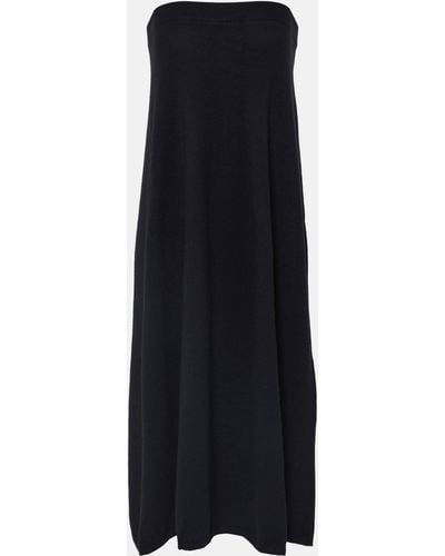 Lisa Yang Dolly Strapless Cashmere Midi Dress - Black