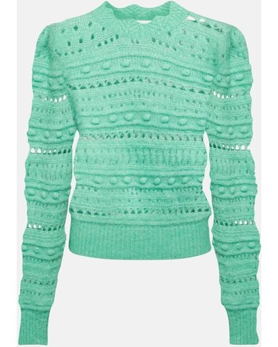 Isabel Marant Adler Alpaca Wool-blend Sweater - Green