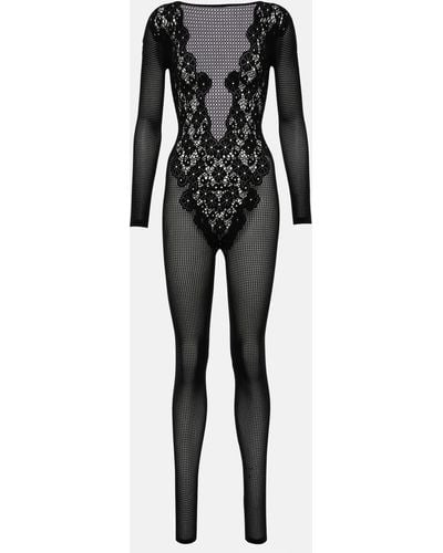 Wolford Floral Lace Jumpsuit - Black
