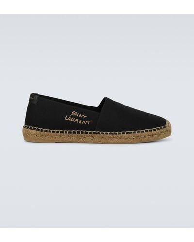 Saint Laurent Signature Canvas Espadrilles - Black