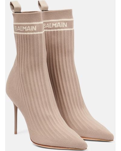 Balmain Skye Sock Boots 95 - Brown