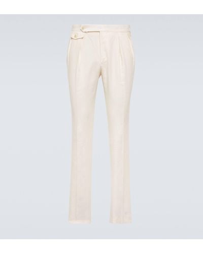Polo Ralph Lauren Linen Straight Pants - Natural