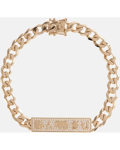 Sydney Evan Luck 14kt Yellow Gold Chain Bracelet - Metallic