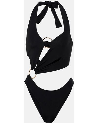 Louisa Ballou Cutout Swimsuit - Black