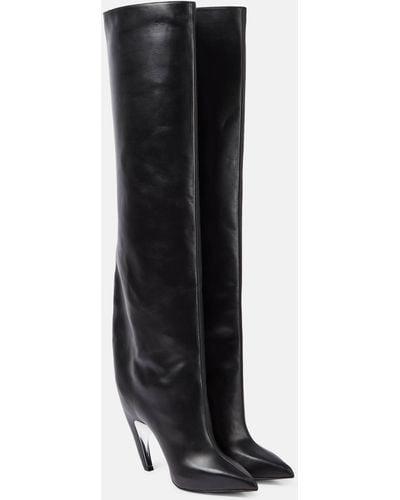 Alexander McQueen Leather Knee-high Boots - Black