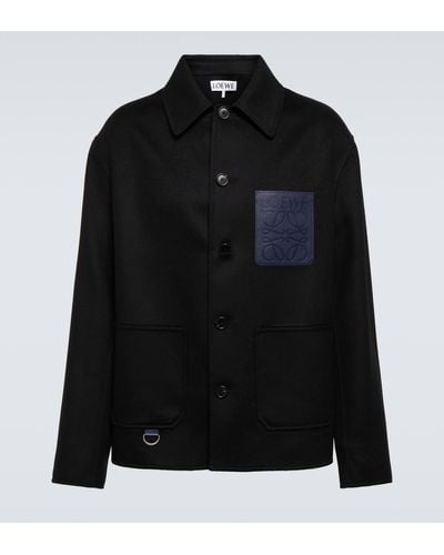 Loewe Wool And Cashmere Jacket - Black