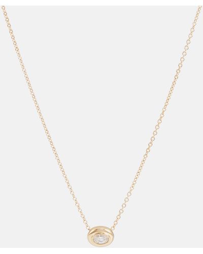 Melissa Kaye Lenox Reign 18kt Gold Necklace With Diamond - White