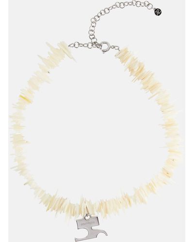 Courreges Coral Mother-of-pearl Choker - White
