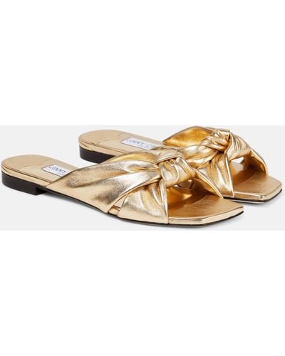 Jimmy Choo Avenue Leather Sandals - Yellow