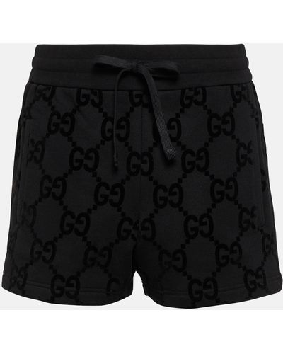 Gucci GG Cotton Fleece Shorts - Black