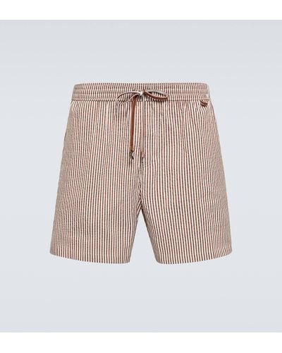 Loro Piana Striped Swim Shorts - Pink