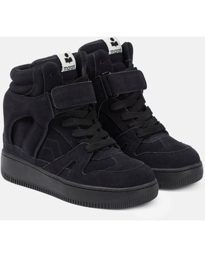 Isabel Marant Ellyn Leather Sneakers - Black
