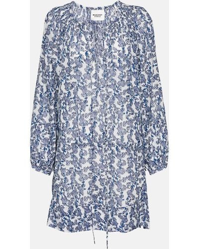 Isabel Marant Parsley Cotton Minidress - Blue