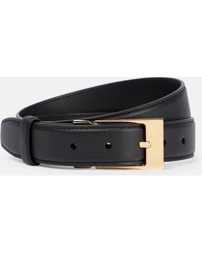 The Row Jewel Leather Belt - Black
