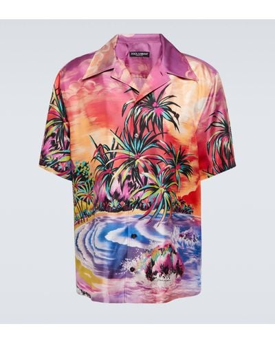 Dolce & Gabbana Printed Silk Shirt - Multicolour