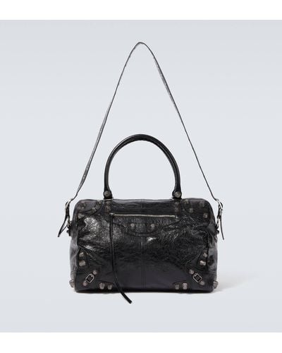 Balenciaga Le Cagole Leather Duffel Bag - Black