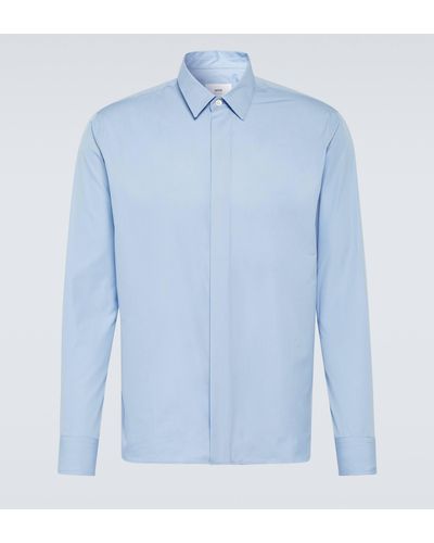 Ami Paris Cotton Poplin Shirt - Blue