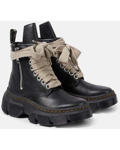 Rick Owens X Dr. Martens 1460 Dmxl Jumbo Lace Leather Boots - Black