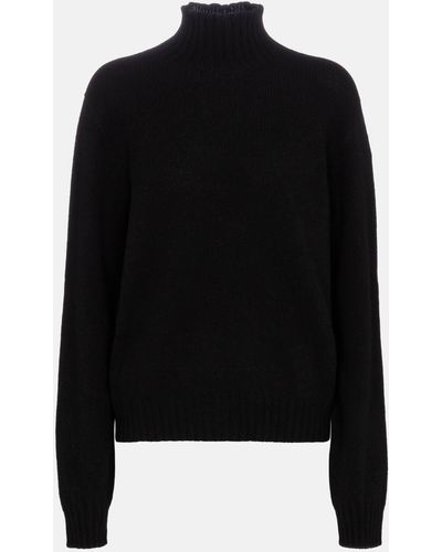 The Row Kensington Cashmere Turtleneck Sweater - Black