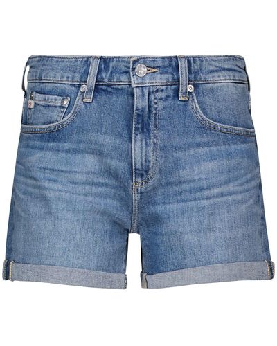 AG Jeans Ex-boyfriend Denim Shorts - Blue