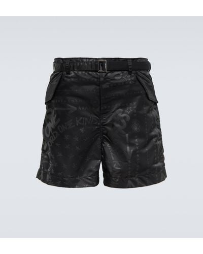 Sacai X Eric Haze Printed Shorts - Black