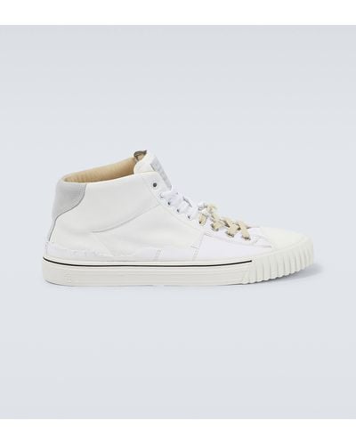 Maison Margiela New Evolution Leather High-top Sneakers - White