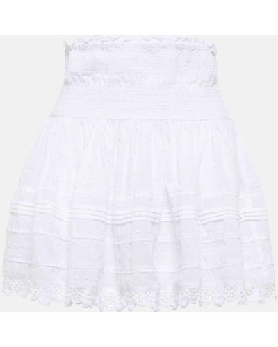 Poupette Galia Cotton Miniskirt - White