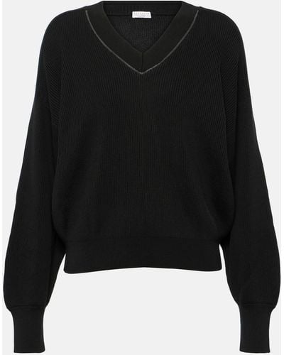 Brunello Cucinelli Cotton Sweater - Black
