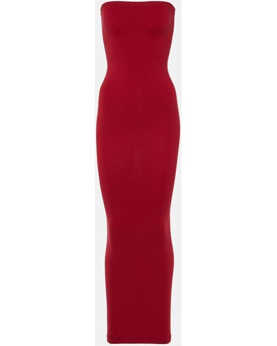 Wolford Fatal Strapless Jersey Maxi Dress - Red