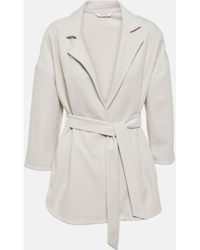 Max Mara Cinese Cotton Jersey Jacket - White