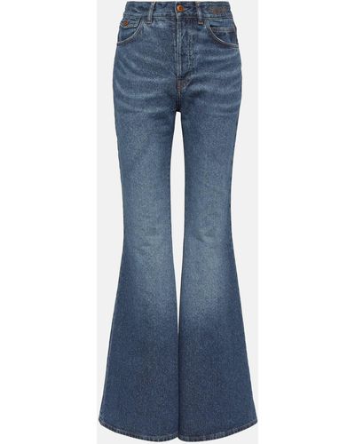 Chloé Merapi High-rise Flared-leg Jeans - Blue