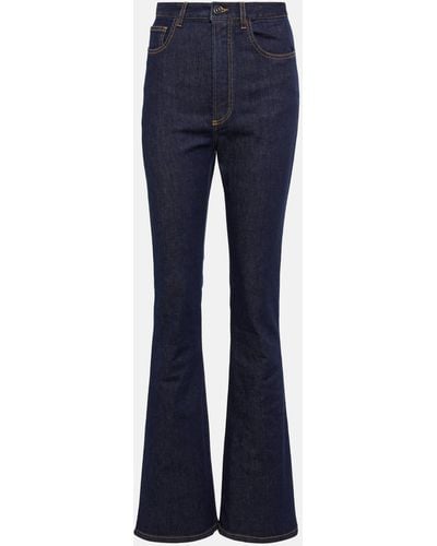 Alaïa High-rise Flared Jeans - Blue